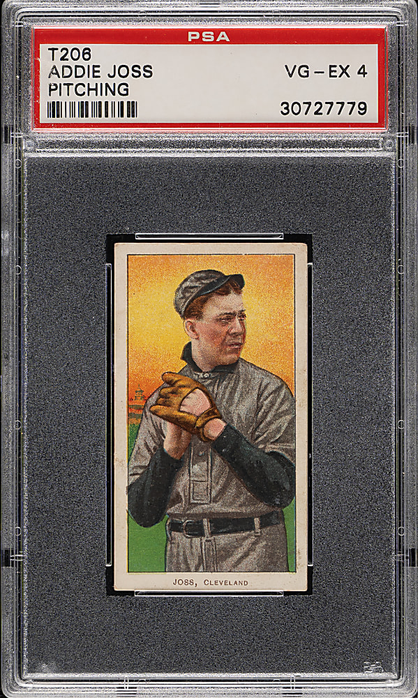 1909-1911 T206 White Border Addie Joss Portrait PSA VG-EX 4
