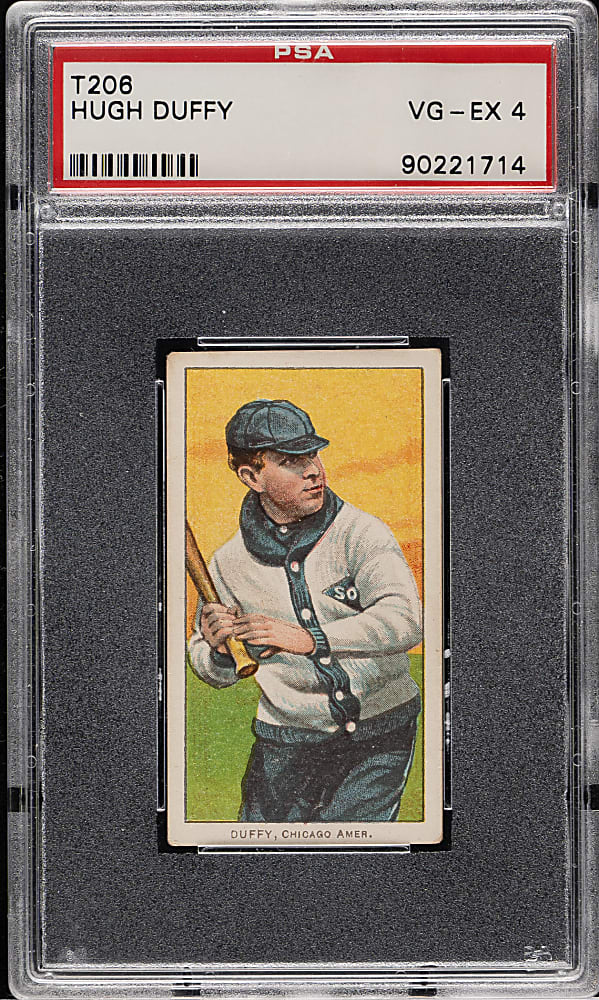 1909-1911 T206 White Border Hugh Duffy PSA VG-EX 4