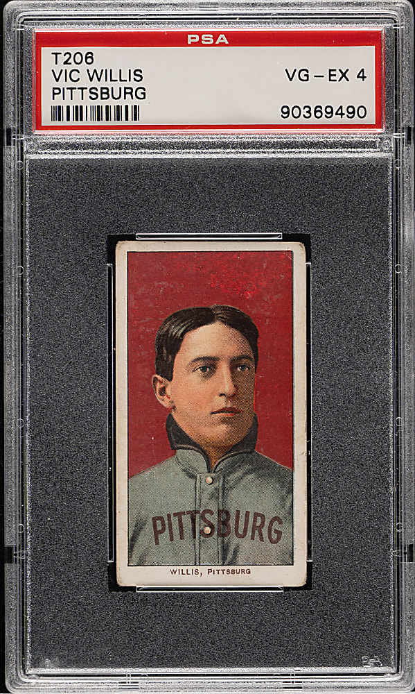 1909-1911 T206 White Border Vic Willis Portrait PSA VG-EX 4