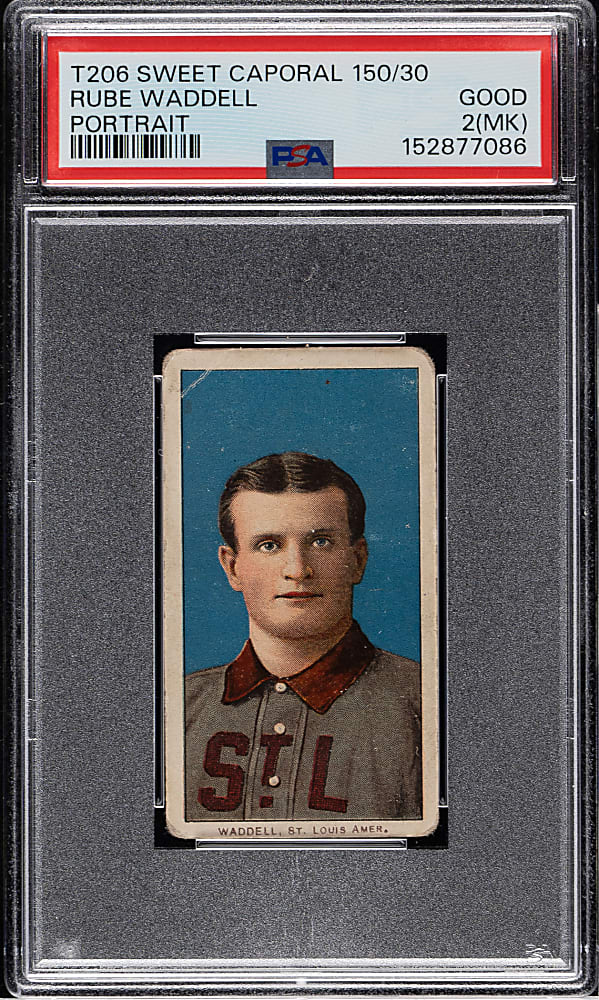 1909-1911 T206 White Border Rube Waddell Portrait PSA GOOD 2 (MK)