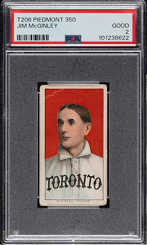 1909-1911 T206 White Border Jim McGinley PSA GOOD 2