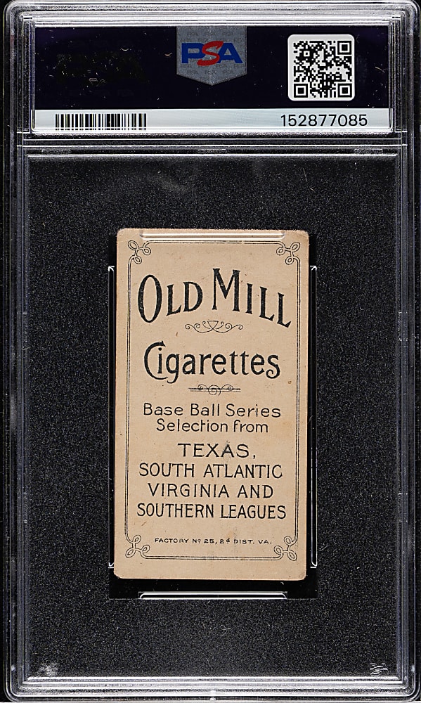 1909-1911 T206 White Border George Manion Southern Leaguer PSA FAIR 1.5 - Old Mill Back