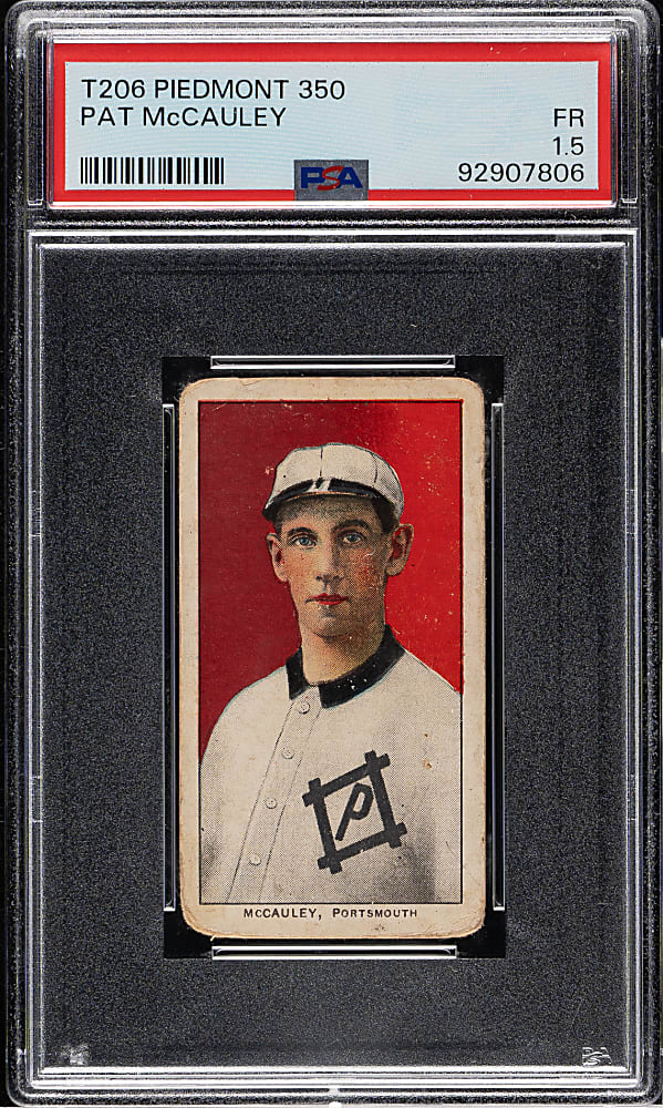 1909-1911 T206 White Border Pat McCauley Southern Leaguer PSA FAIR 1.5