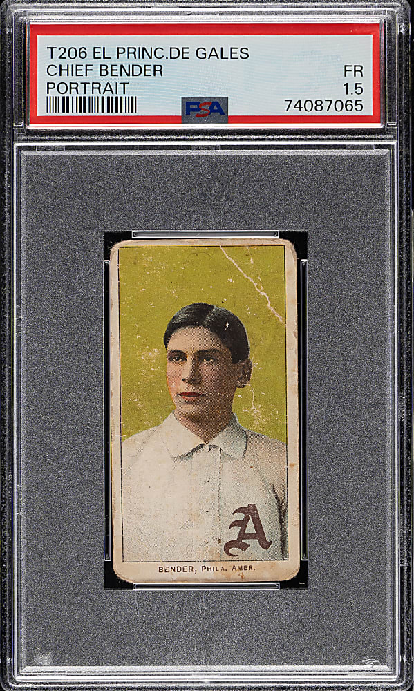 1909-1911 T206 White Border Chief Bender Portrait PSA FAIR 1.5 - El Principe de Gales Back