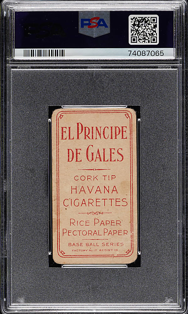 1909-1911 T206 White Border Chief Bender Portrait PSA FAIR 1.5 - El Principe de Gales Back