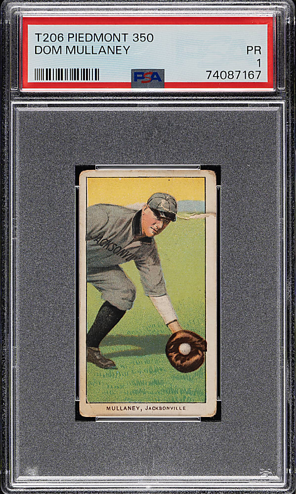 1909-1911 T206 White Border Dom Mullaney Southern Leaguer PSA POOR 1