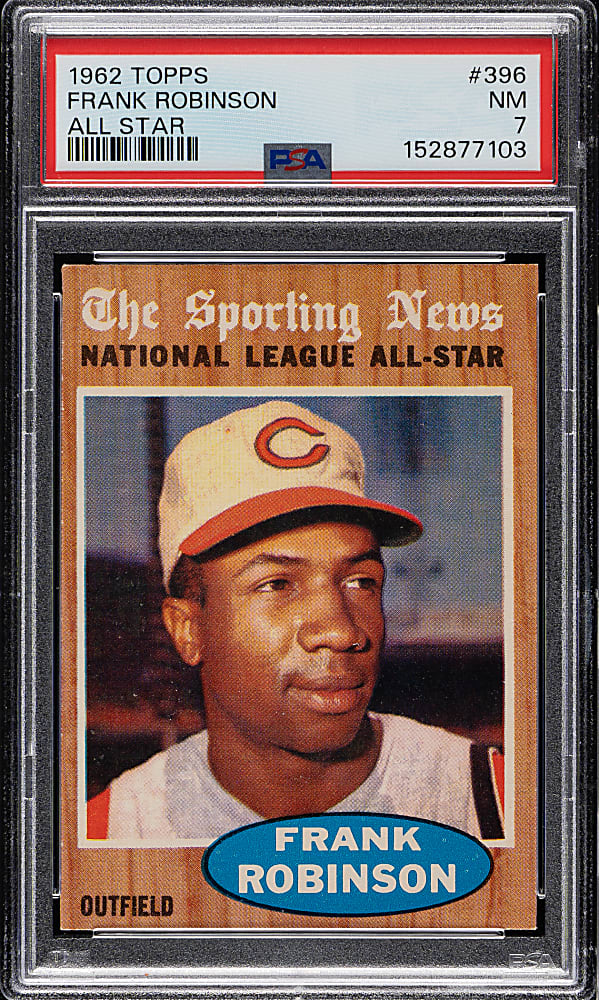 1962 Topps #396 Frank Robinson All-Star PSA NM 7