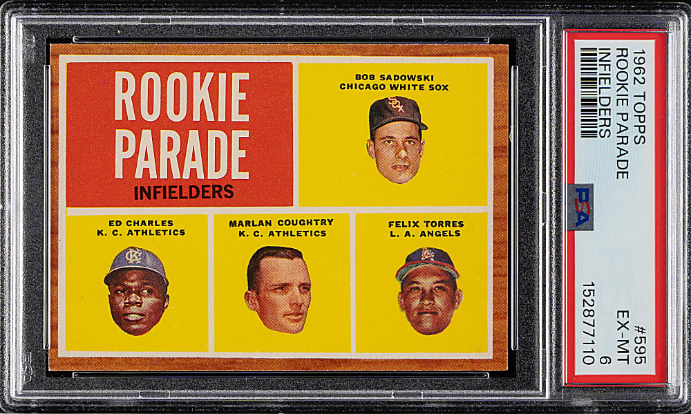 1962 Topps #595 Ed Charles Rookie PSA EX-MT 6