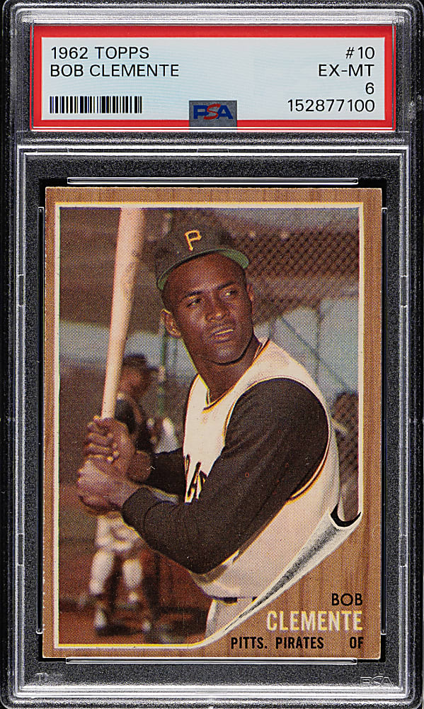 1962 Topps #10 Roberto Clemente PSA EX-MT 6