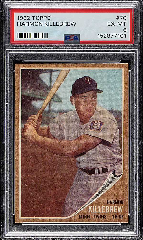 1962 Topps #70 Harmon Killebrew PSA EX-MT 6