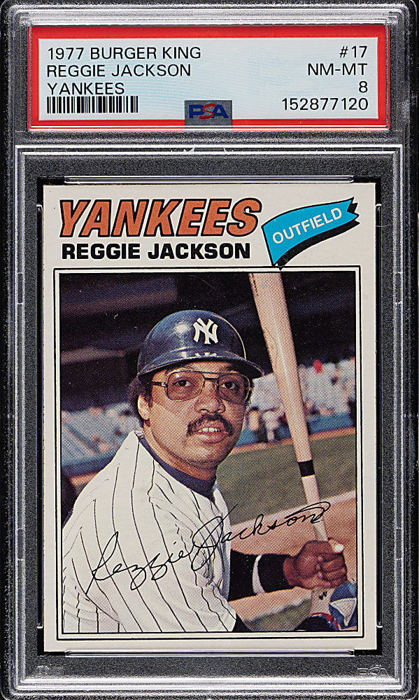 1977 Burger King #17 Reggie Jackson PSA NM-MT 8