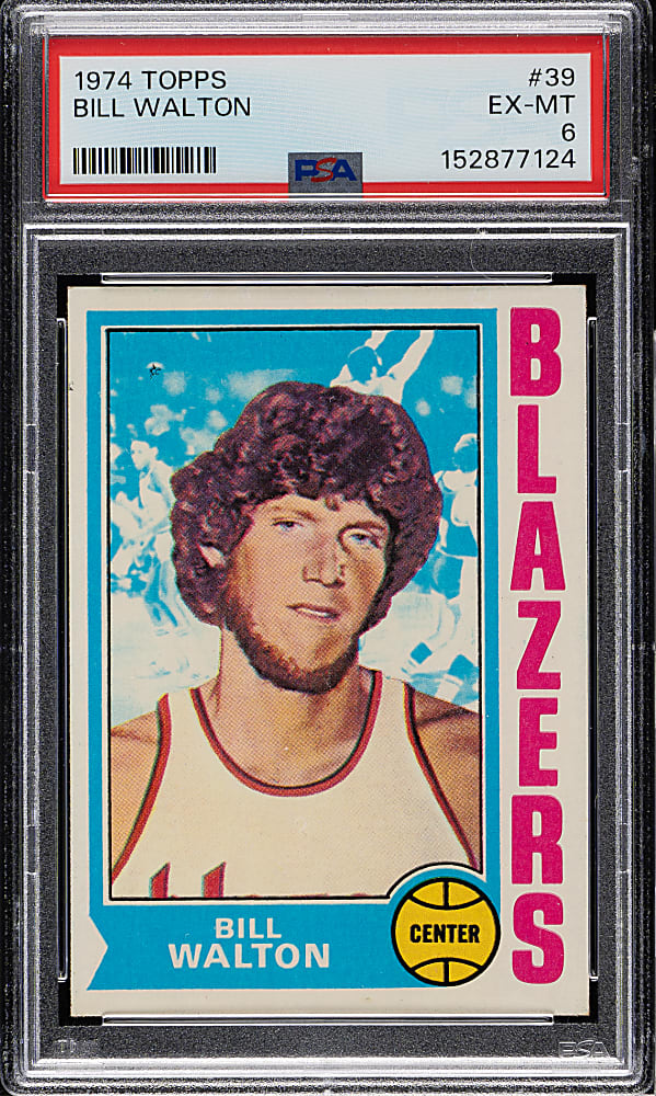 1974-1975 Topps Basketball #39 Bill Walton Rookie PSA EX-MT 6