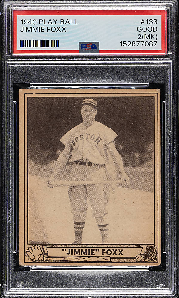 1940 R335 Play Ball #133 Jimmie Foxx PSA GOOD 2 (MK)