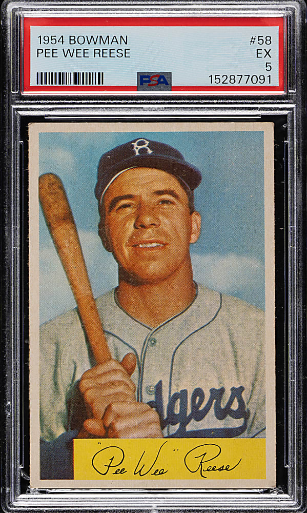 1954 Bowman #58 Pee Wee Reese PSA EX 5