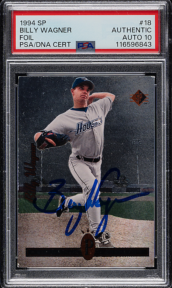 Signed 1994 Upper Deck SP Foil #18 Billy Wagner Rookie PSA/DNA GEM MINT 10