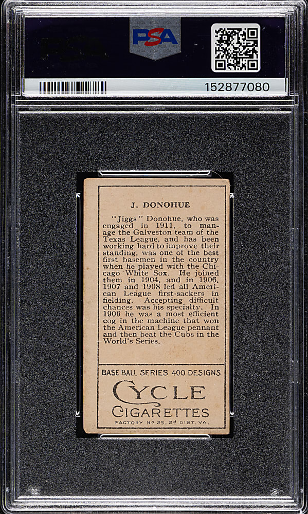 1911 T205 Gold Border Jiggs Donohue PSA VG 3 - Cycle Back