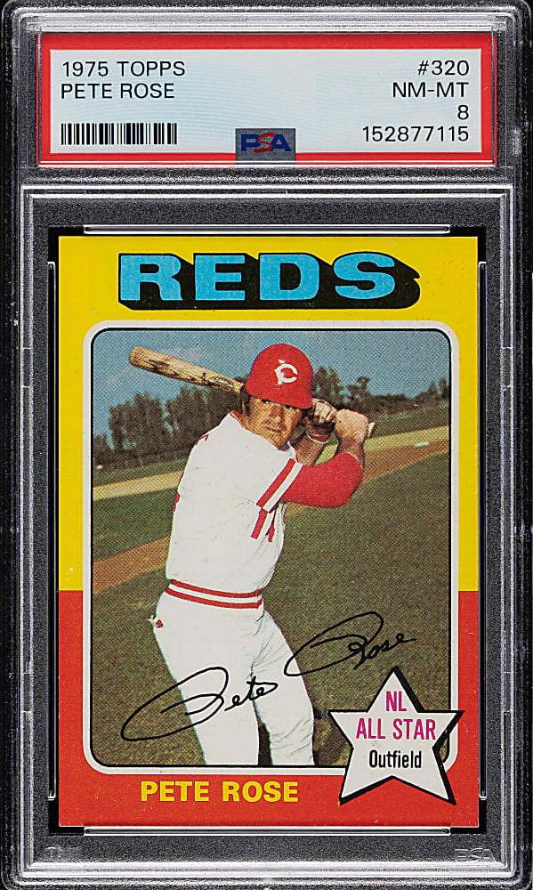 1975 Topps #320 Pete Rose PSA NM-MT 8