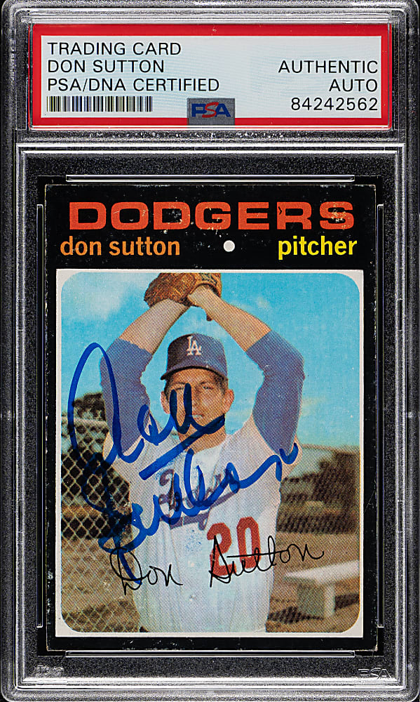 Signed 1971 Topps #361 Don Sutton  - PSA/DNA