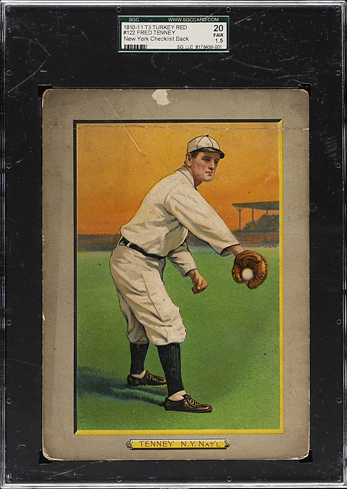 1911 T3 Turkey Red #122 Fred Tenney SGC FAIR 20