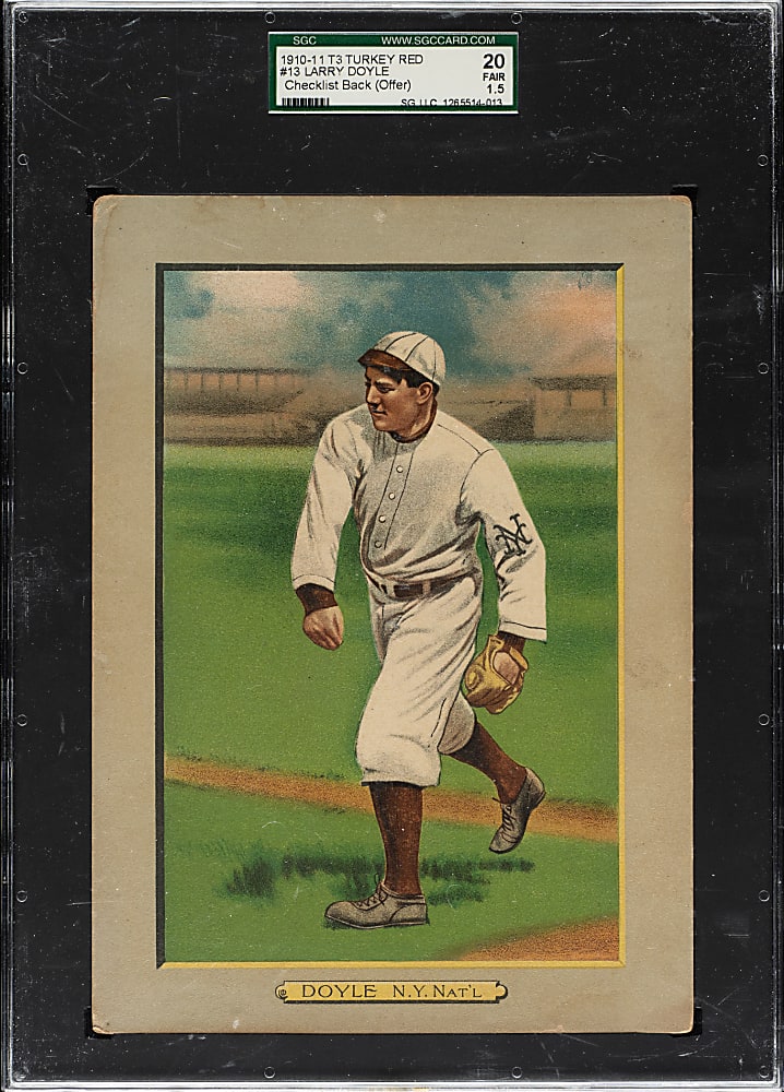 1911 T3 Turkey Red #13 Larry Doyle SGC FAIR 20