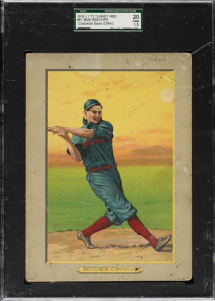 1911 T3 Turkey Red #81 Bob Bescher SGC FAIR 20