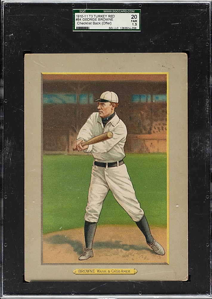 1911 T3 Turkey Red #84 George Browne SGC FAIR 20