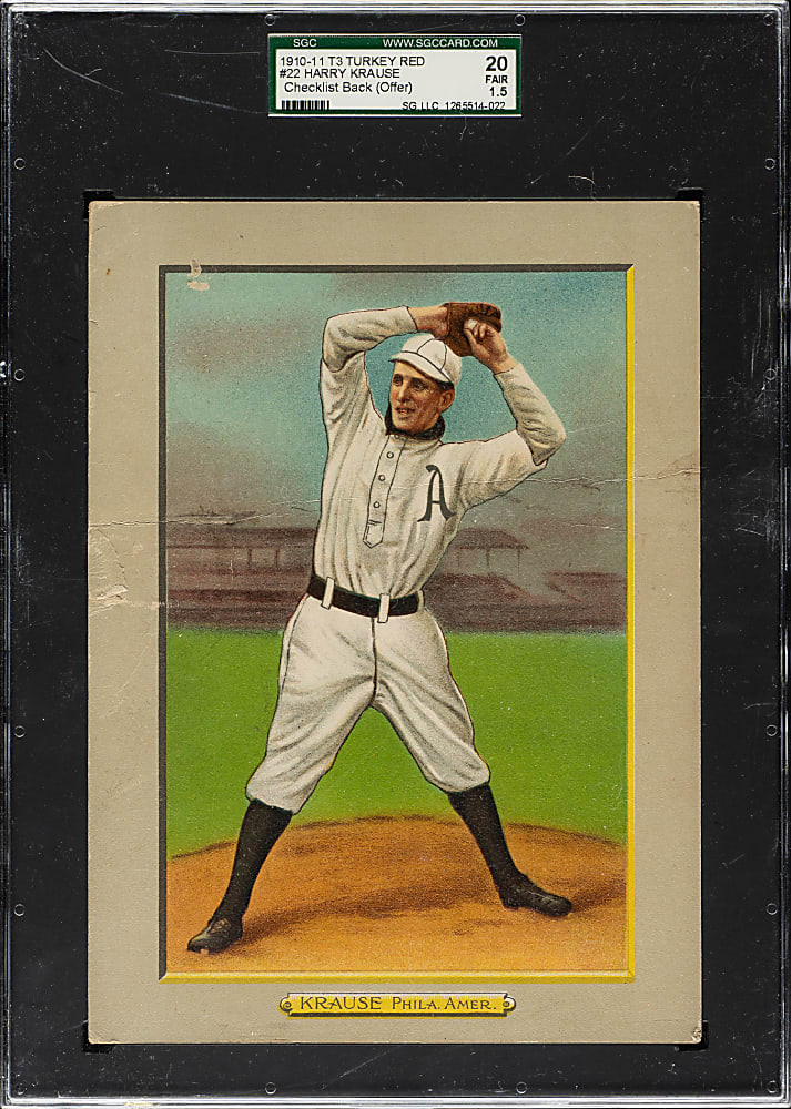 1911 T3 Turkey Red #22 Harry Krause SGC FAIR 20