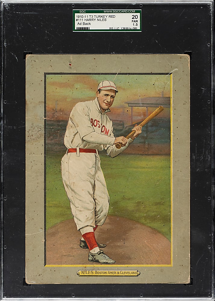 1911 T3 Turkey Red #111 Harry Niles SGC FAIR 20 - Advertising Back