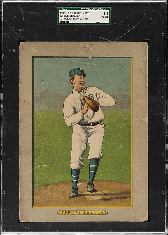 1911 T3 Turkey Red #2 Bill Bergen SGC POOR 10
