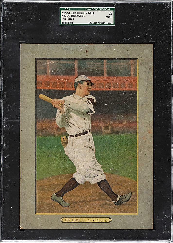 1911 T3 Turkey Red #83 Al Bridwell SGC Authentic - Advertising Back