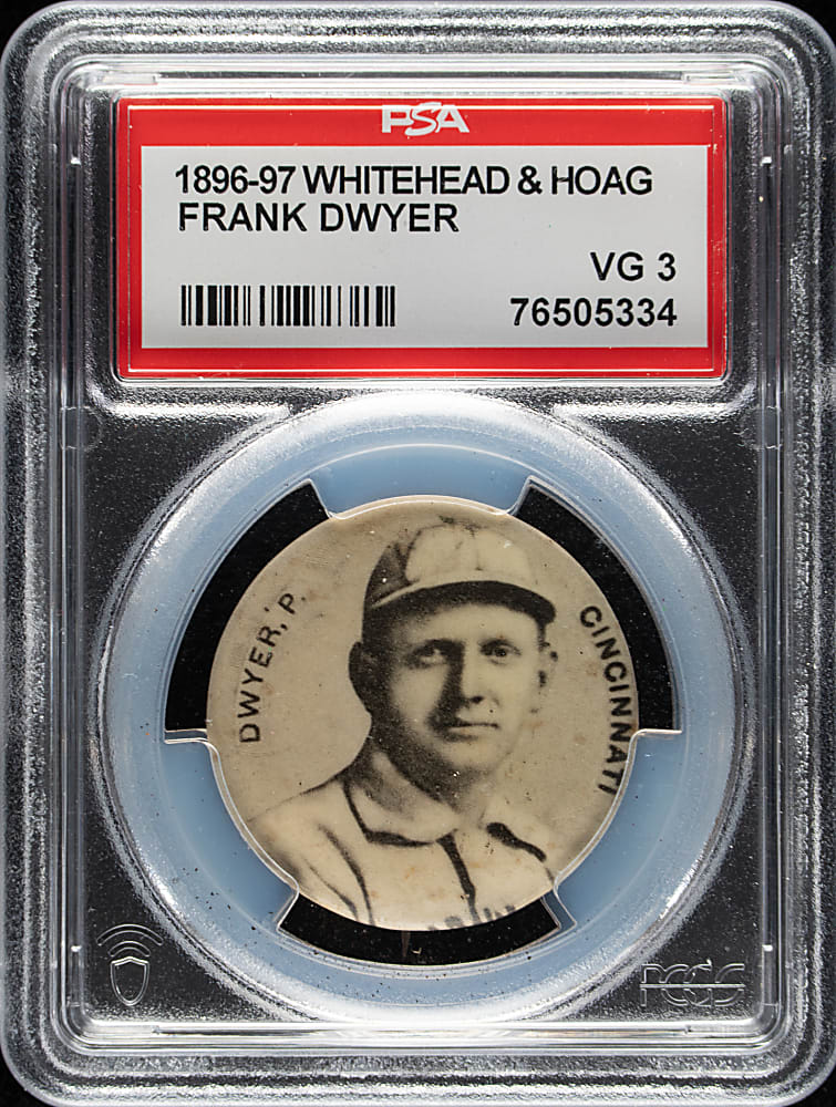 1896-1897 Whitehead & Hoag "Cameo Pepsin" Pin Frank Dwyer PSA VG 3