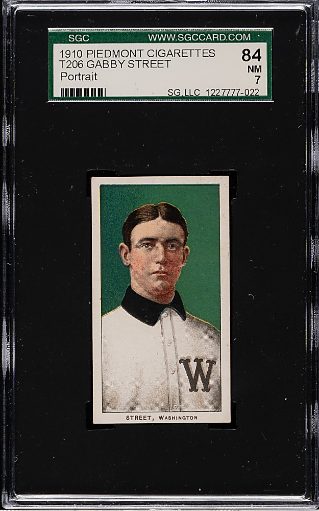 1909-1911 T206 White Border Gabby Street Portrait SGC NM 84