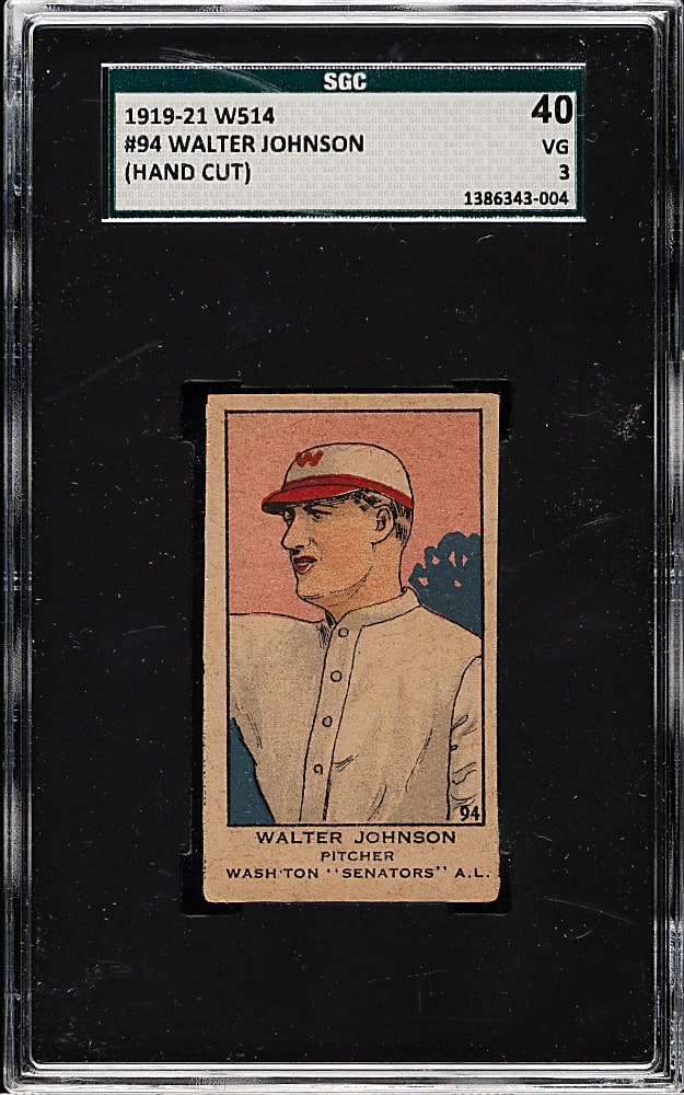 1920-1921 W514 #94 Walter Johnson SGC VG 40