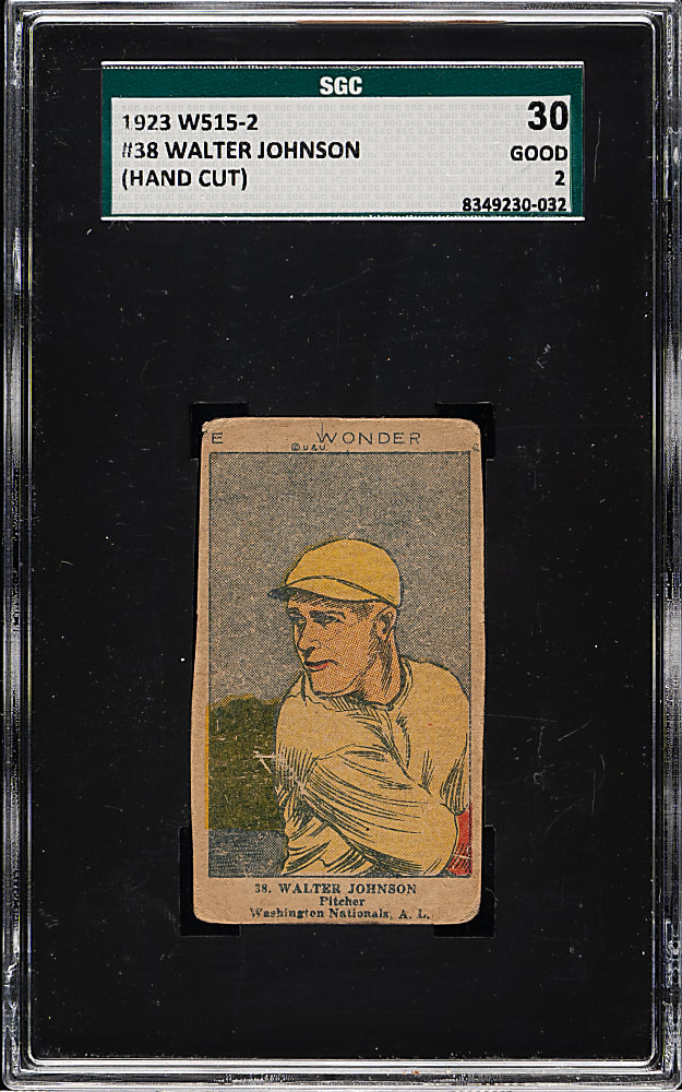 1923 W515-2 #38 Walter Johnson SGC GOOD 30