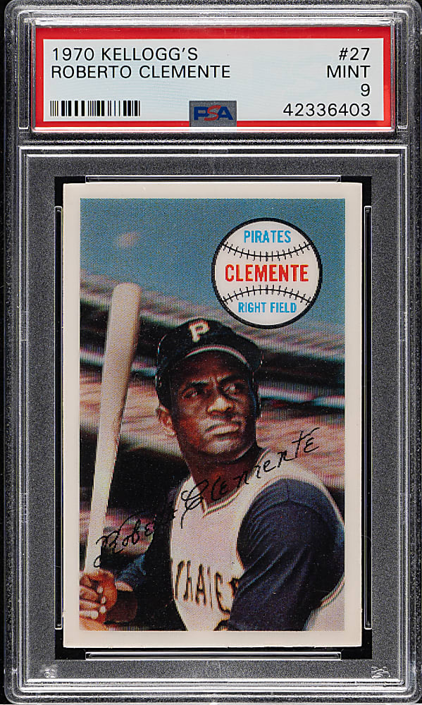 1970 Kellogg's #27 Roberto Clemente  PSA MINT 9
