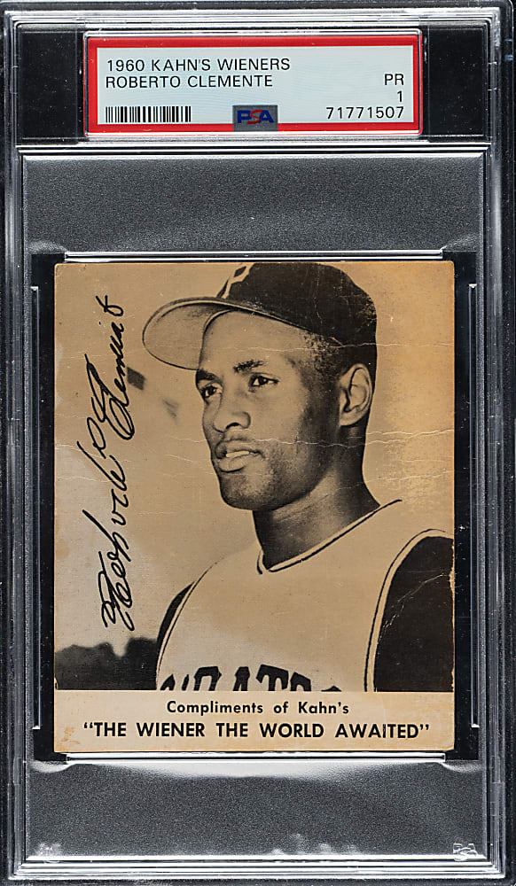 1960 Kahn's Wieners Roberto Clemente PSA POOR 1
