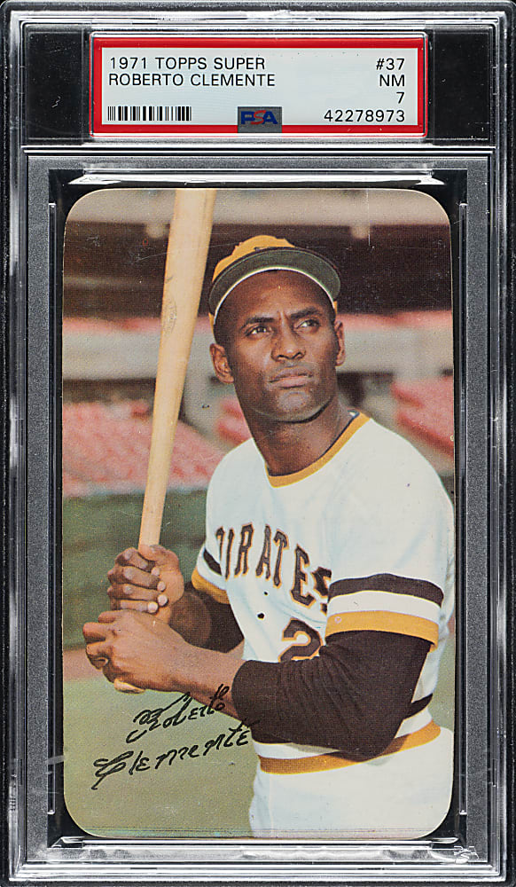 1971 Topps Super #37 Roberto Clemente PSA NM 7