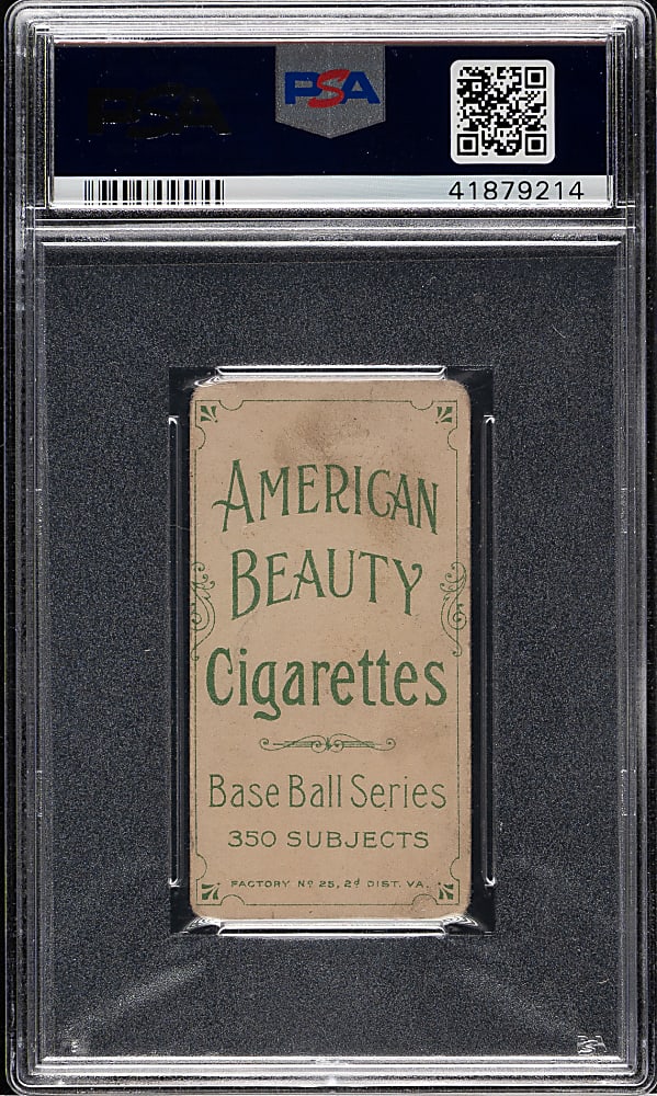 1909-1911 T206 White Border Frank Delehanty PSA POOR 1 - American Beauty 350 Back