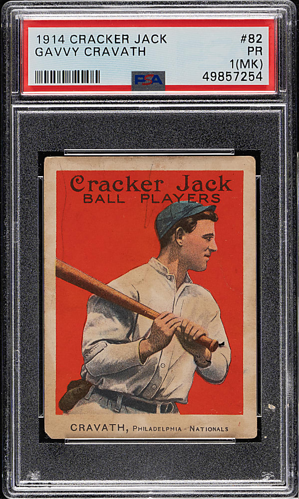 1914 E145 Cracker Jack #82 Gavvy Cravath PSA POOR 1 (MK)