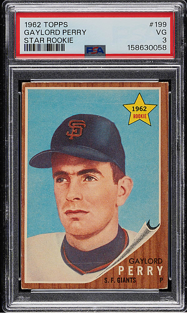 1962 Topps #199 Gaylord Perry Rookie PSA VG 3