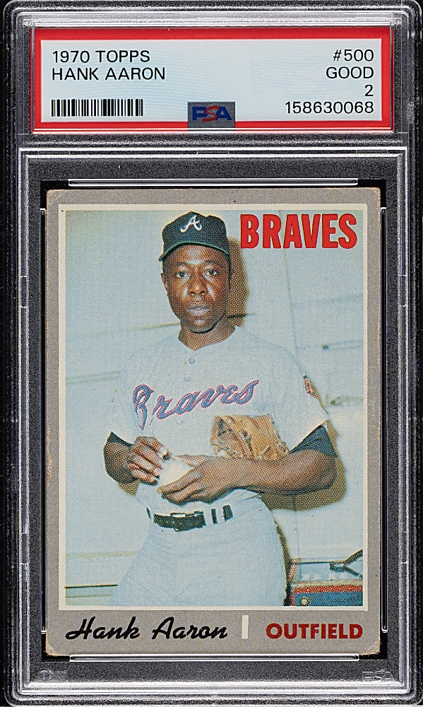 1970 Topps #500 Hank Aaron PSA GOOD 2