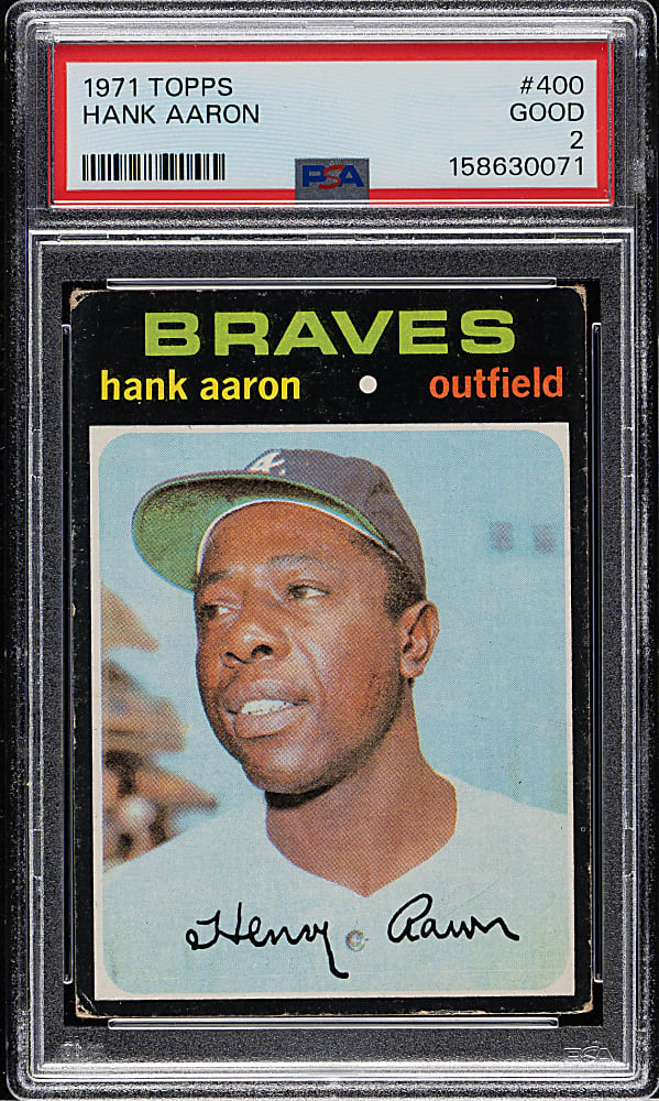 1971 Topps #400 Hank Aaron PSA GOOD 2
