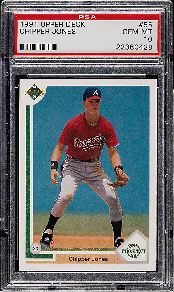 1991 Upper Deck #55 Chipper Jones Rookie PSA GEM MINT 10