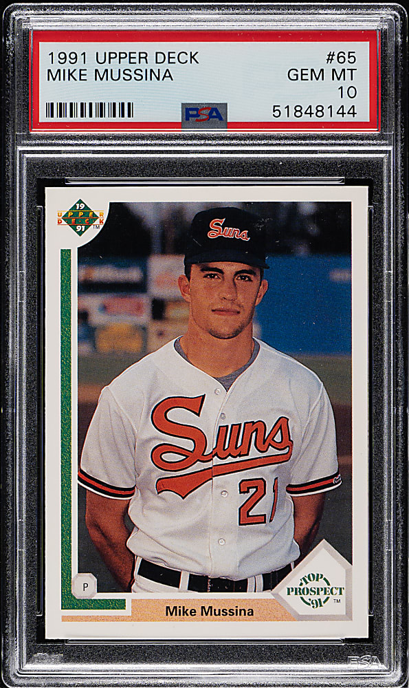 1991 Upper Deck #65 Mike Mussina Rookie PSA GEM MINT 10