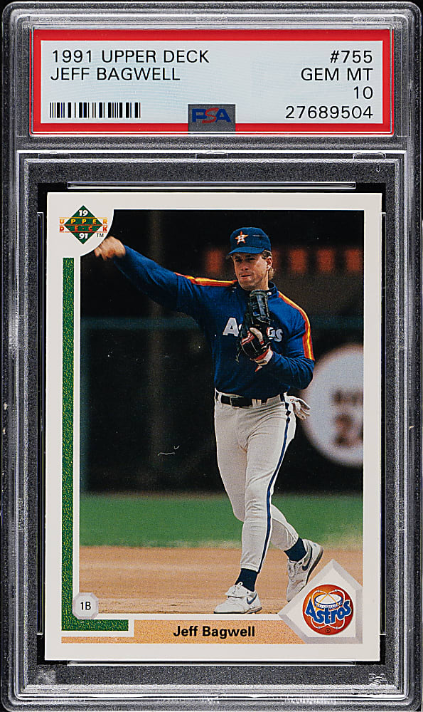 1991 Upper Deck #755 Jeff Bagwell Rookie PSA GEM MINT 10