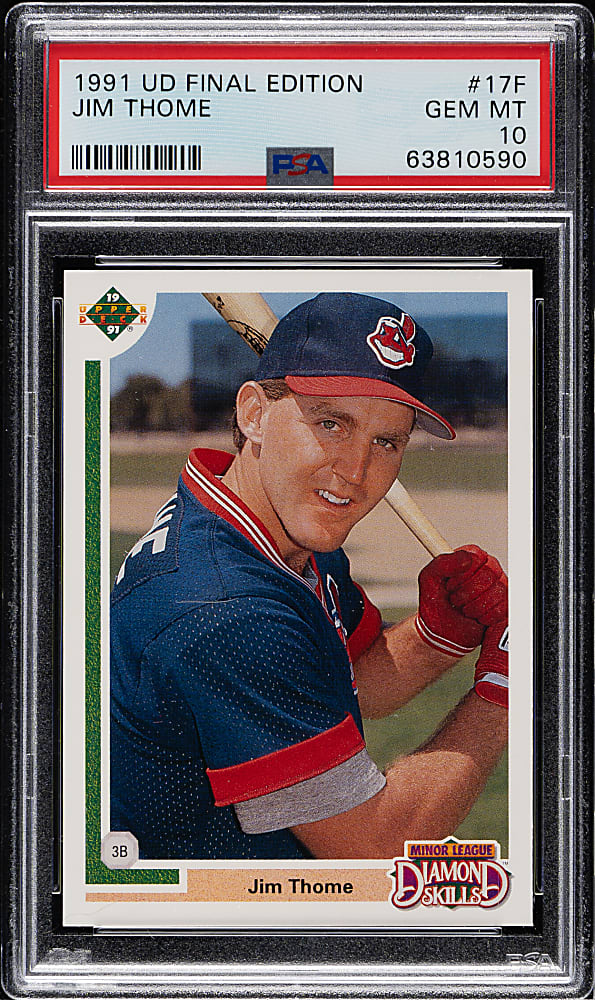 1991 Upper Deck Final Edition #17F Jim Thome Rookie PSA GEM MINT 10