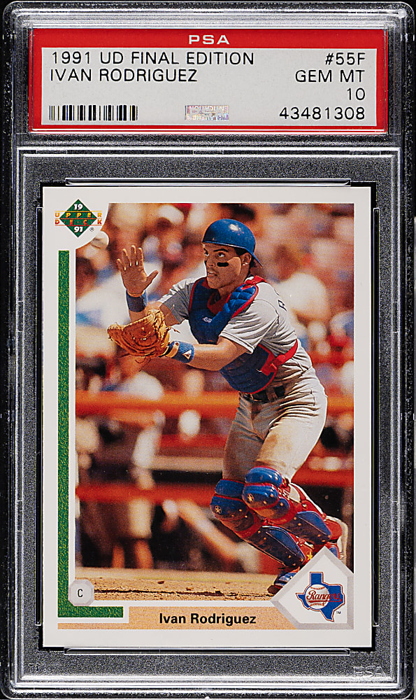 1991 Upper Deck Final Edition #55F Ivan Rodriguez Rookie PSA GEM MINT 10