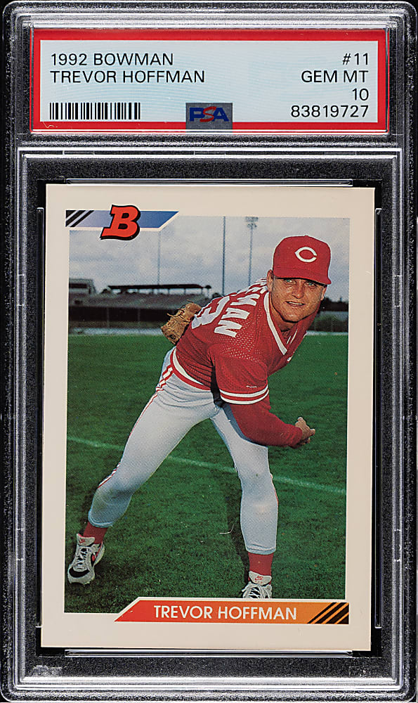 1992 Bowman #11 Trevor Hoffman Rookie PSA GEM MINT 10