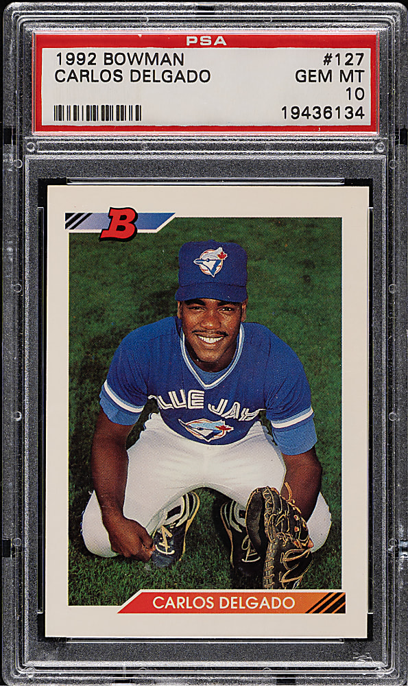 1992 Bowman #127 Carlos Delgado Rookie PSA GEM MINT 10