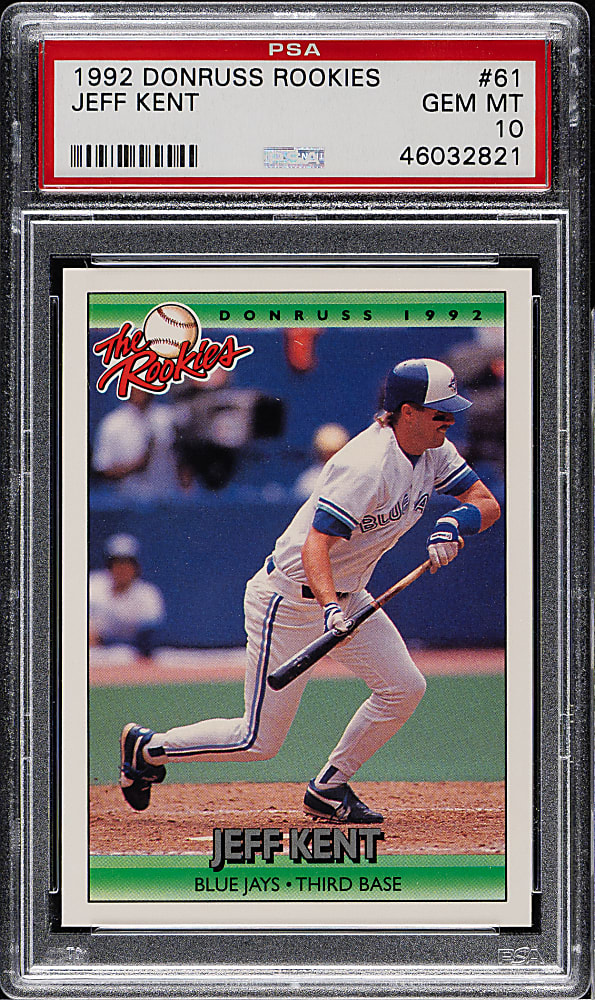 1992 Donruss Rookies #61 Jeff Kent Rookie PSA GEM MINT 10